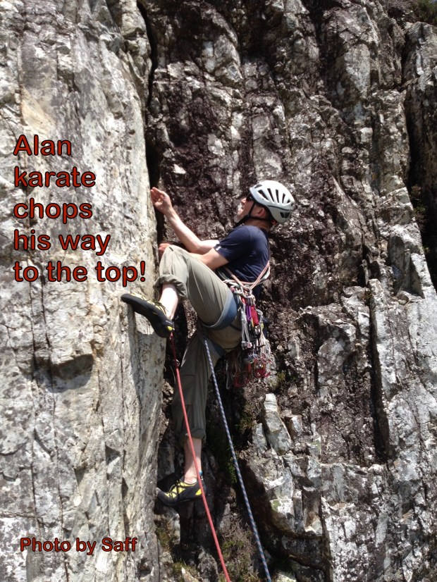 karate chop to top!!