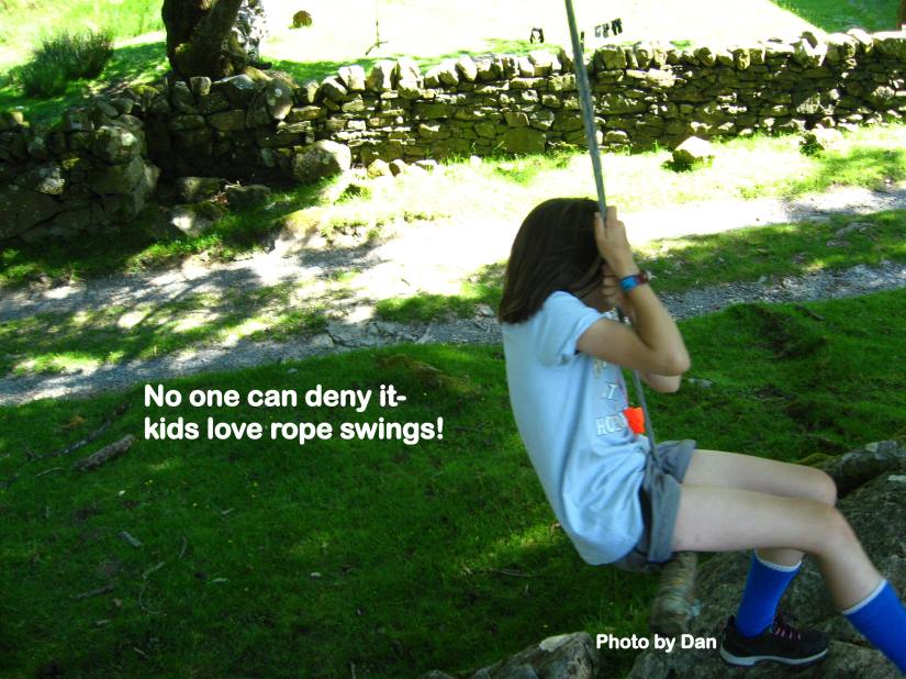 Kids love rope swings!